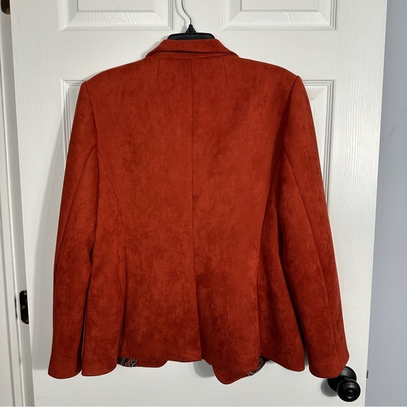 NWOT Tommy Hilfiger sz. 14 blazer, suede feel, sienna color, fall, academia - Picture 12 of 12